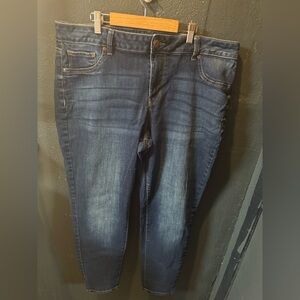 Maurices Dark Wash Blue High Waist Skinny Jeans